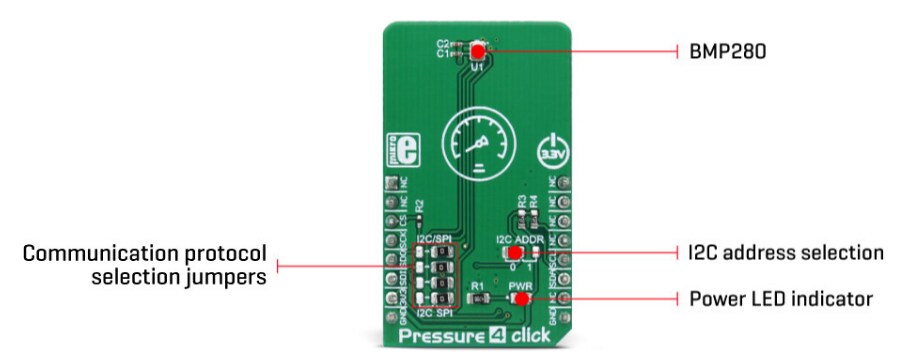 Block Diagram - Mikroe MIKROE-3020 Pressure 4 Click